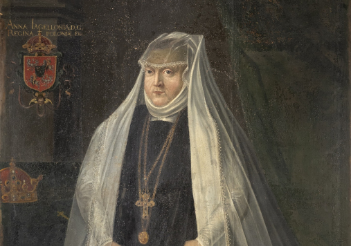 Portret królowej Anny Jagiellonki w białym welonie